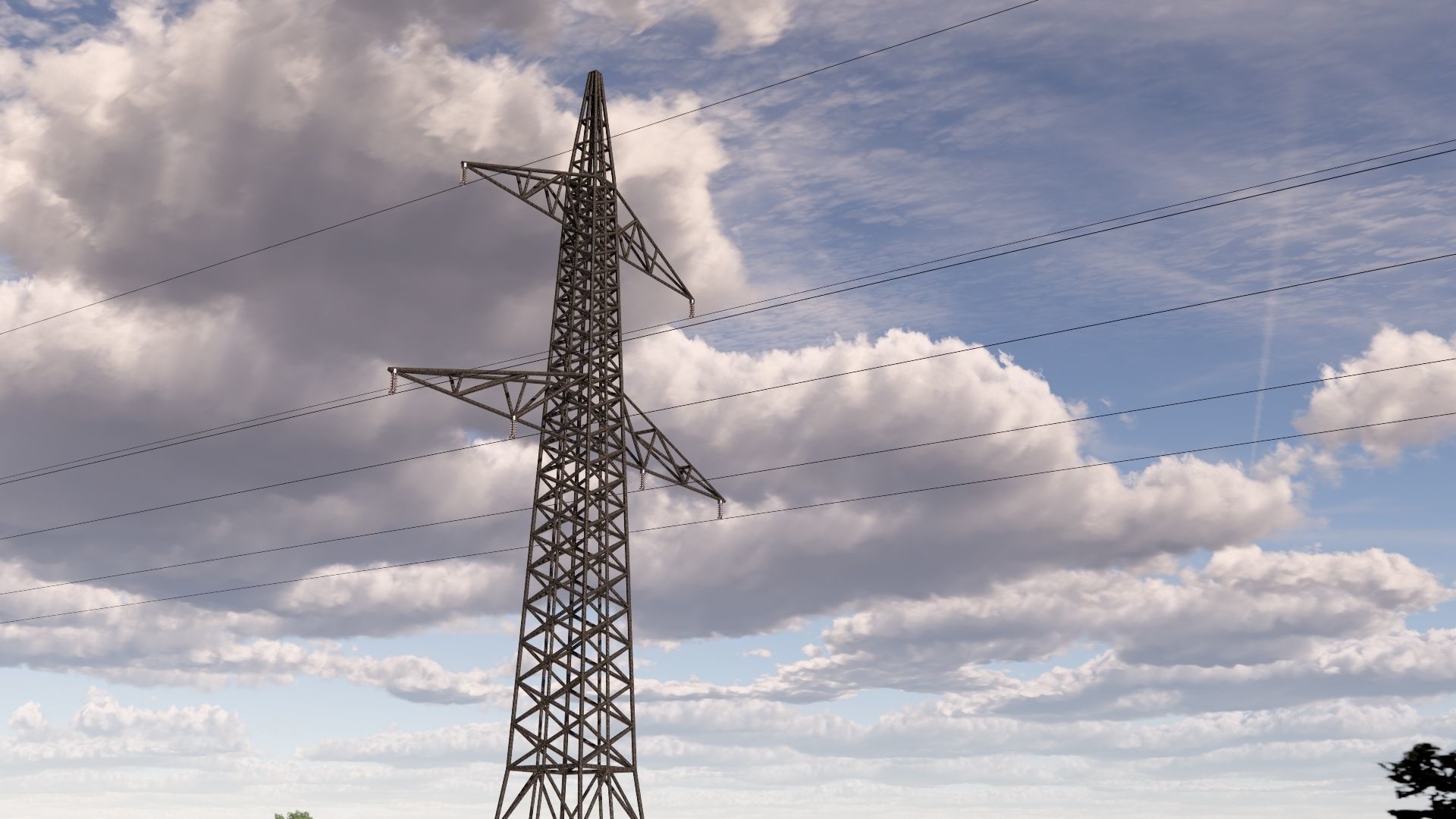 ELECTRCIC TOWER 2-LOW POLY Low-poly 3D model_29