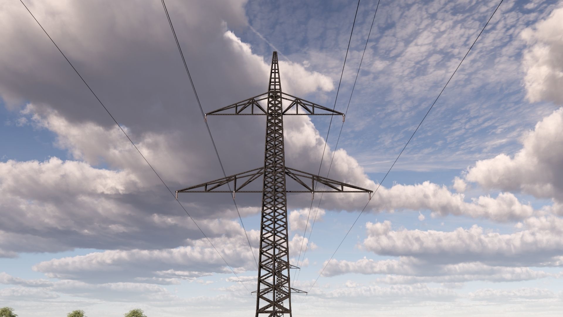 ELECTRCIC TOWER 2-LOW POLY Low-poly 3D model_30