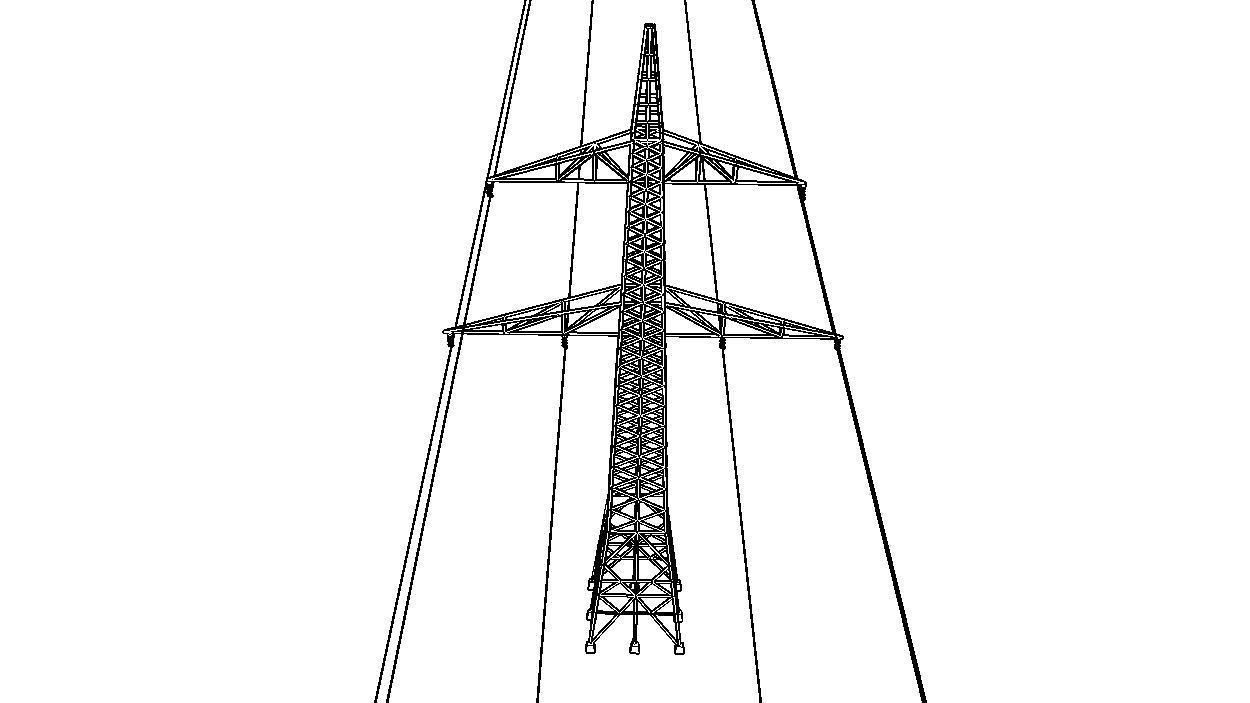 ELECTRCIC TOWER 2-LOW POLY Low-poly 3D model_16