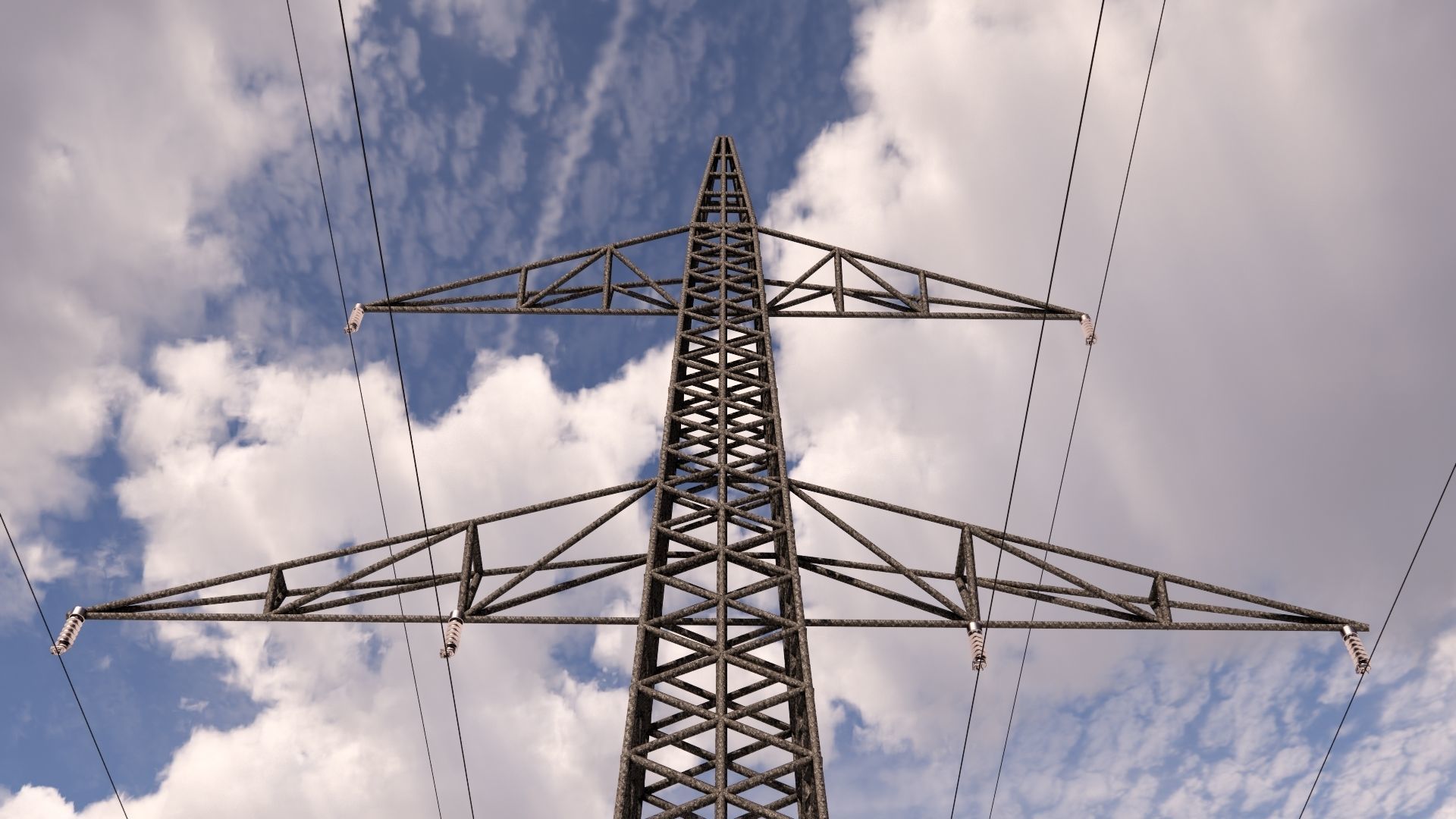 ELECTRCIC TOWER 2-LOW POLY Low-poly 3D model_13