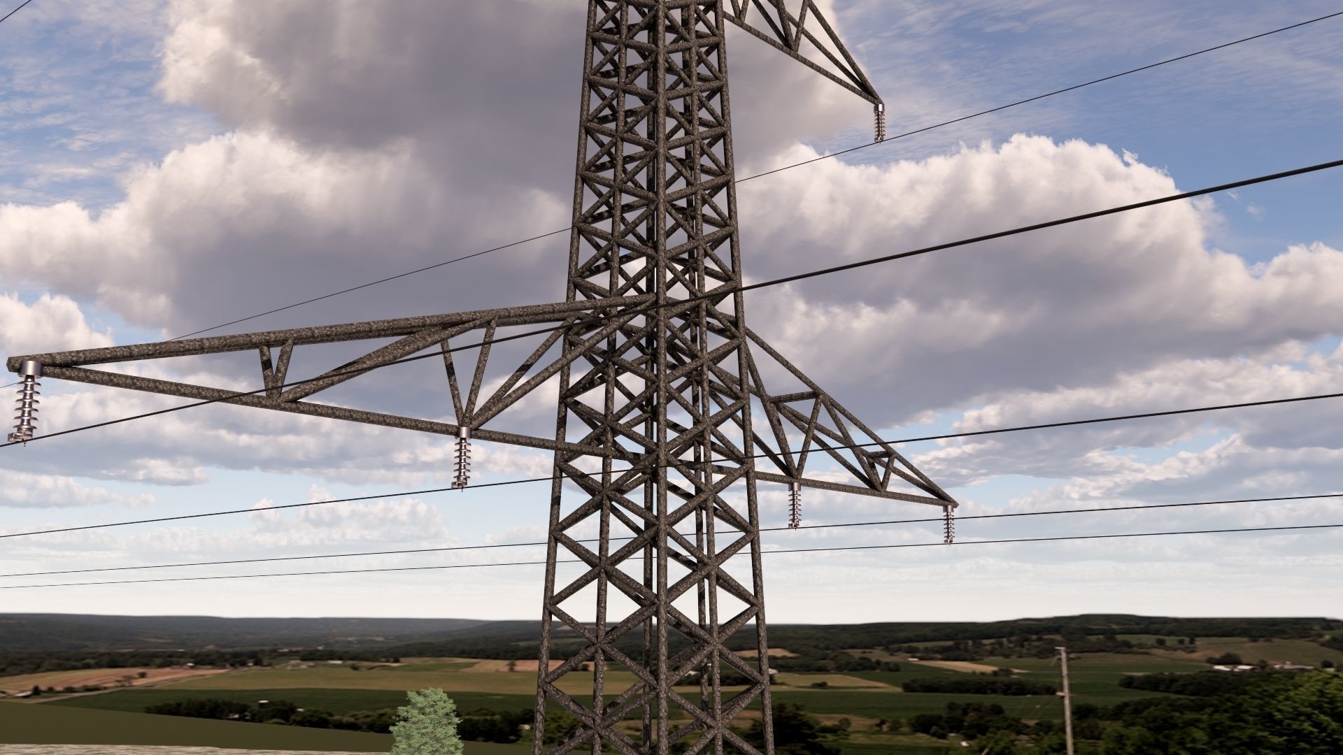 ELECTRCIC TOWER 2-LOW POLY Low-poly 3D model_27