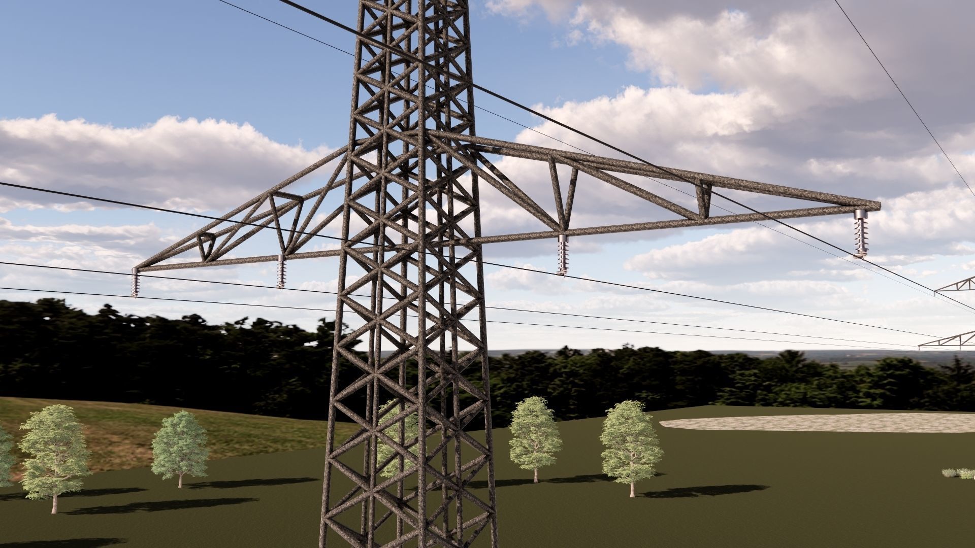 ELECTRCIC TOWER 2-LOW POLY Low-poly 3D model_26