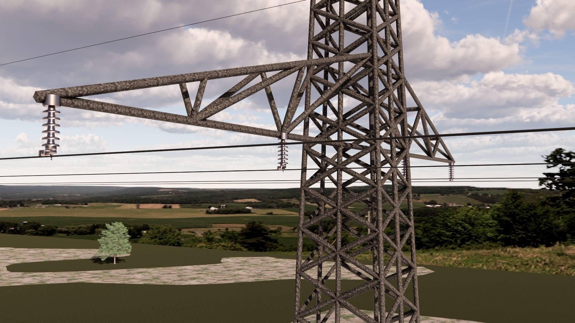 ELECTRCIC TOWER 2-LOW POLY Low-poly 3D model_10