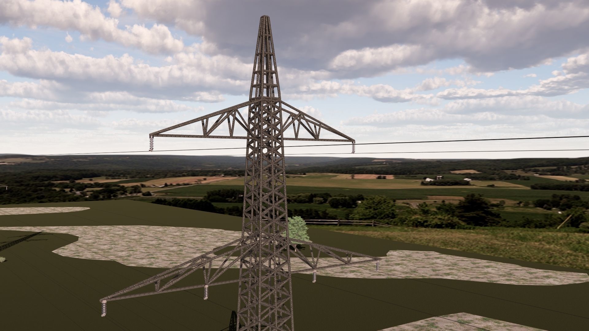 ELECTRCIC TOWER 2-LOW POLY Low-poly 3D model_4