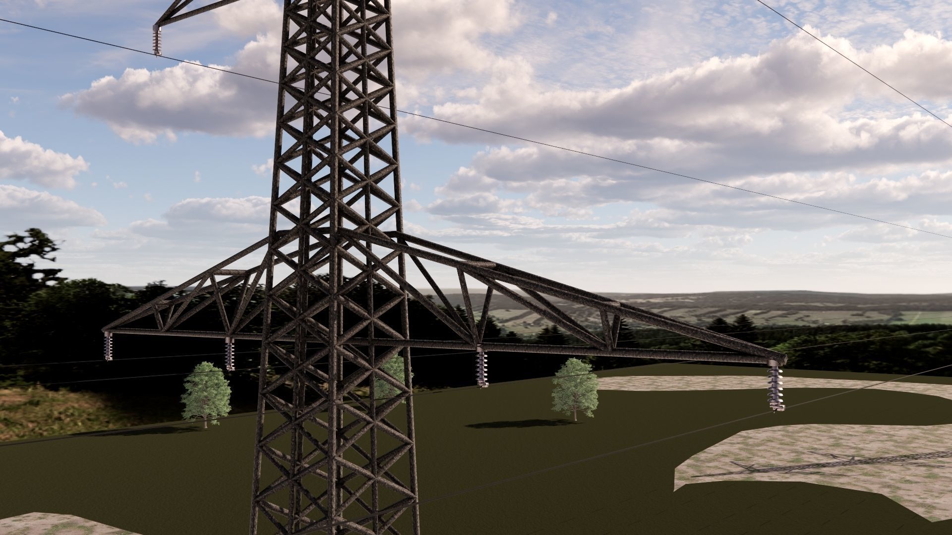 ELECTRCIC TOWER 2-LOW POLY Low-poly 3D model_5