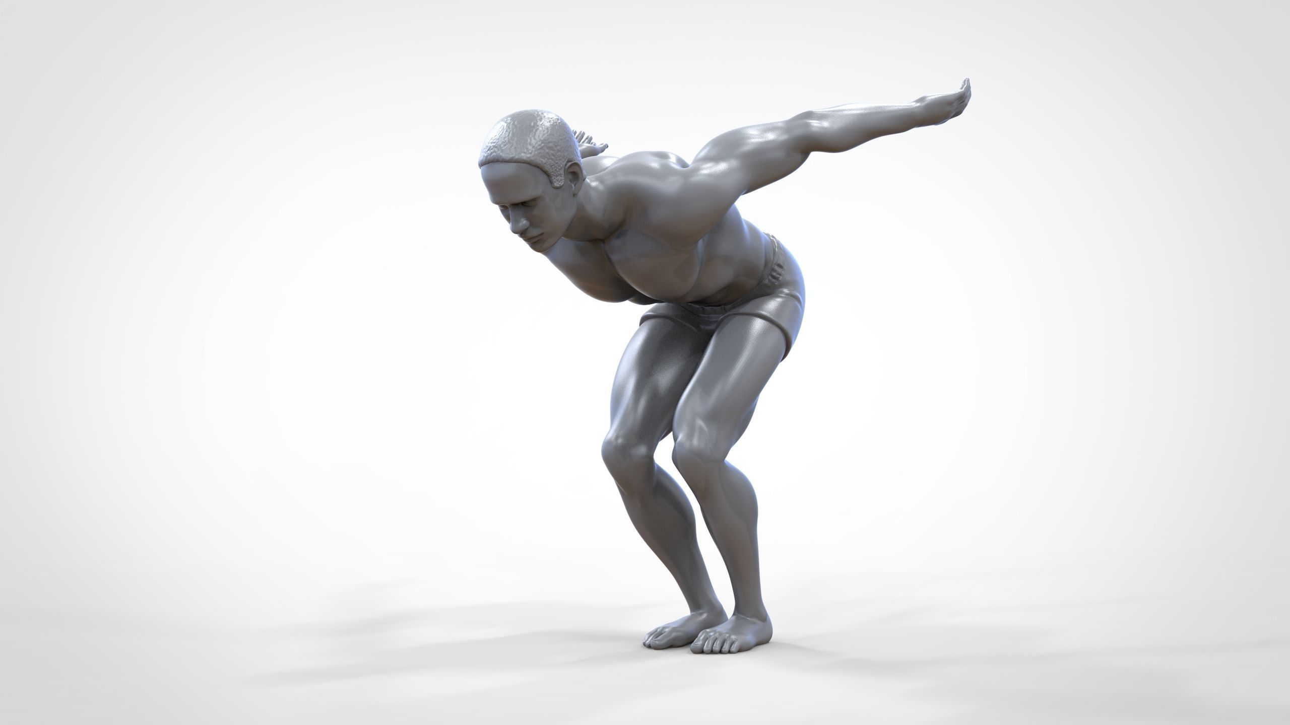 N1 swimmer is diving 3D print model_29