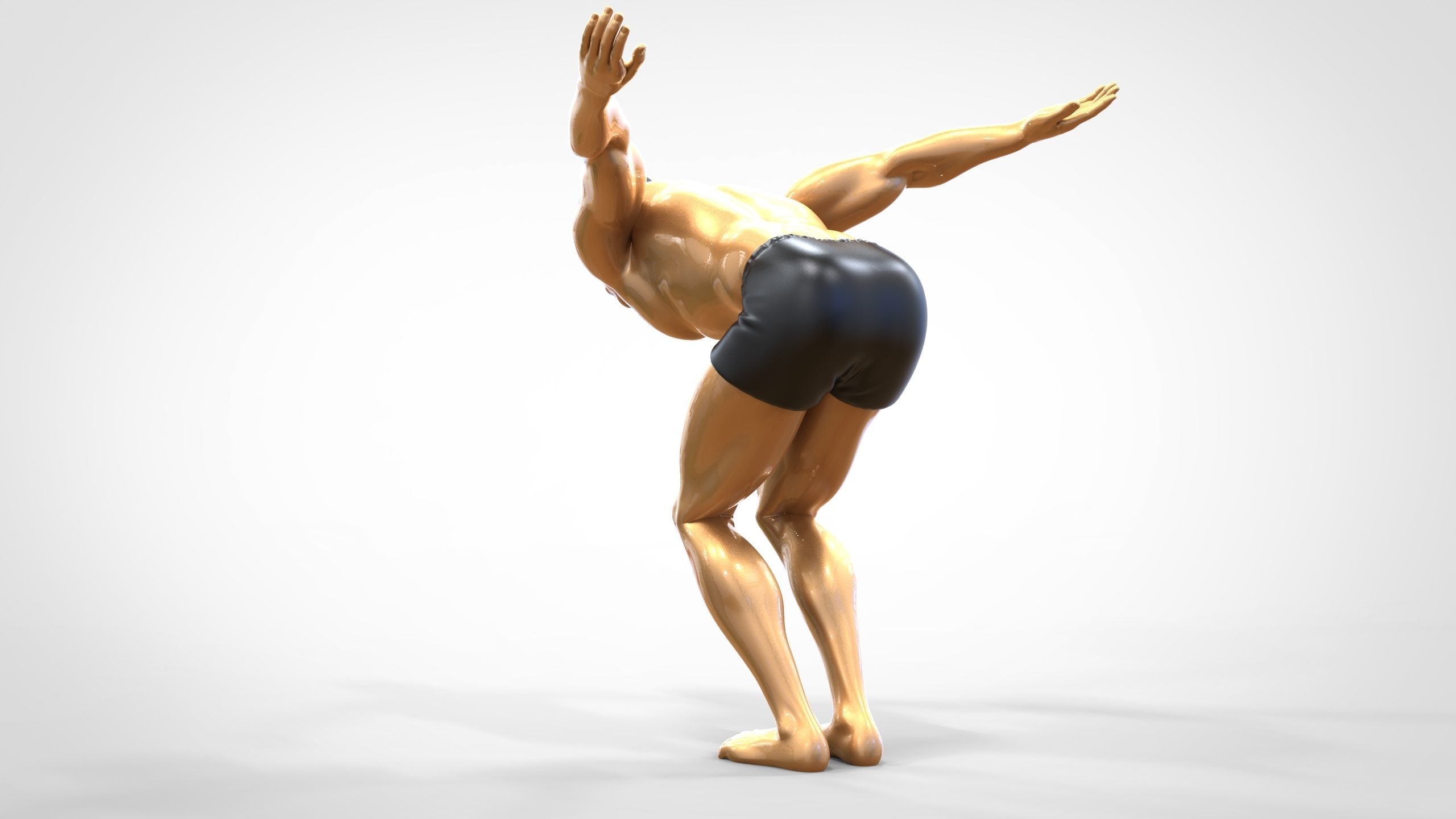 N1 swimmer is diving 3D print model_8