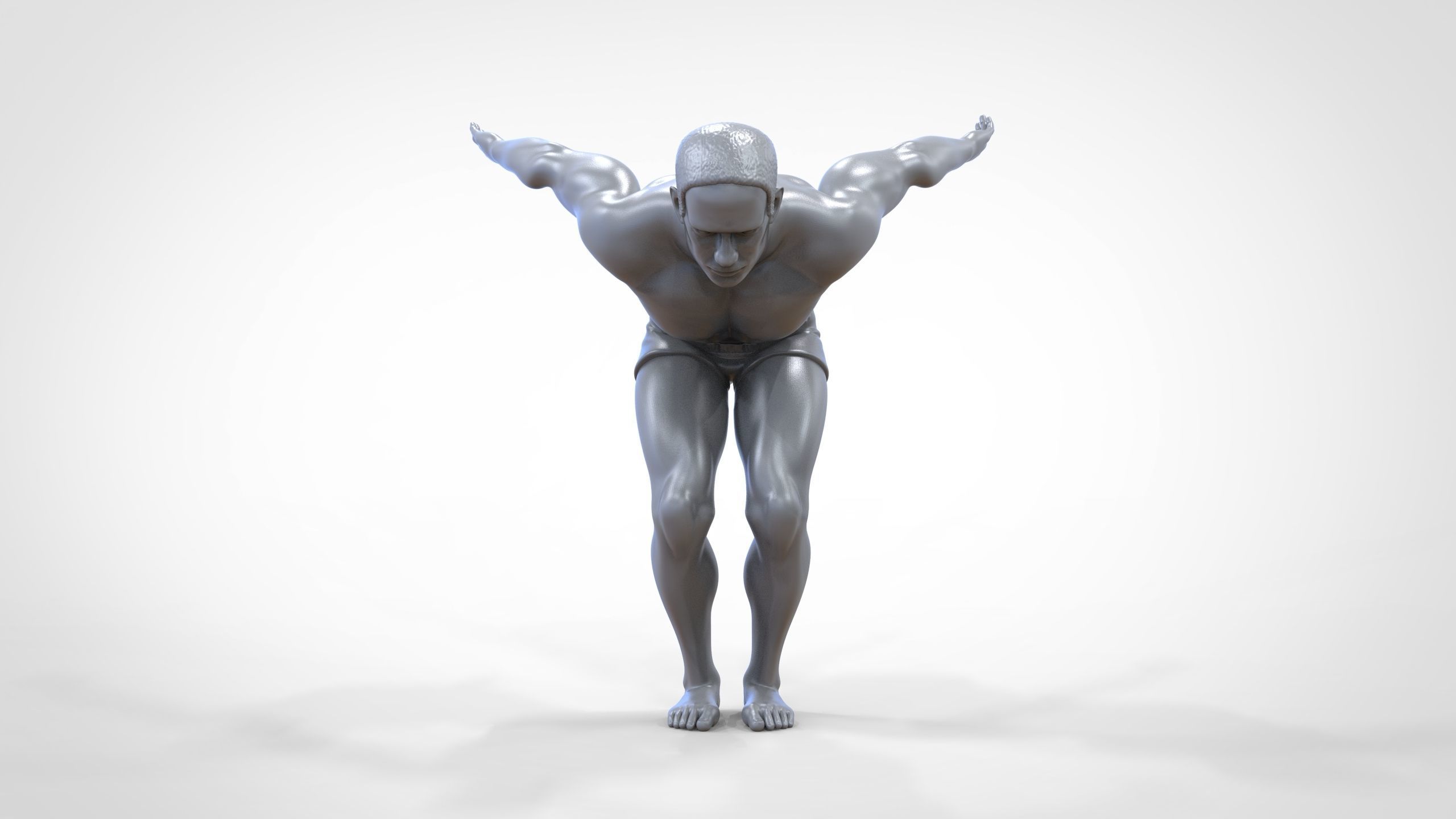 N1 swimmer is diving 3D print model_30