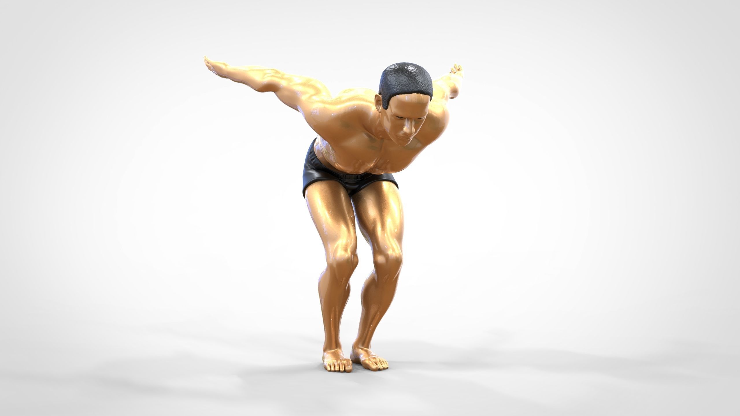 N1 swimmer is diving 3D print model_16