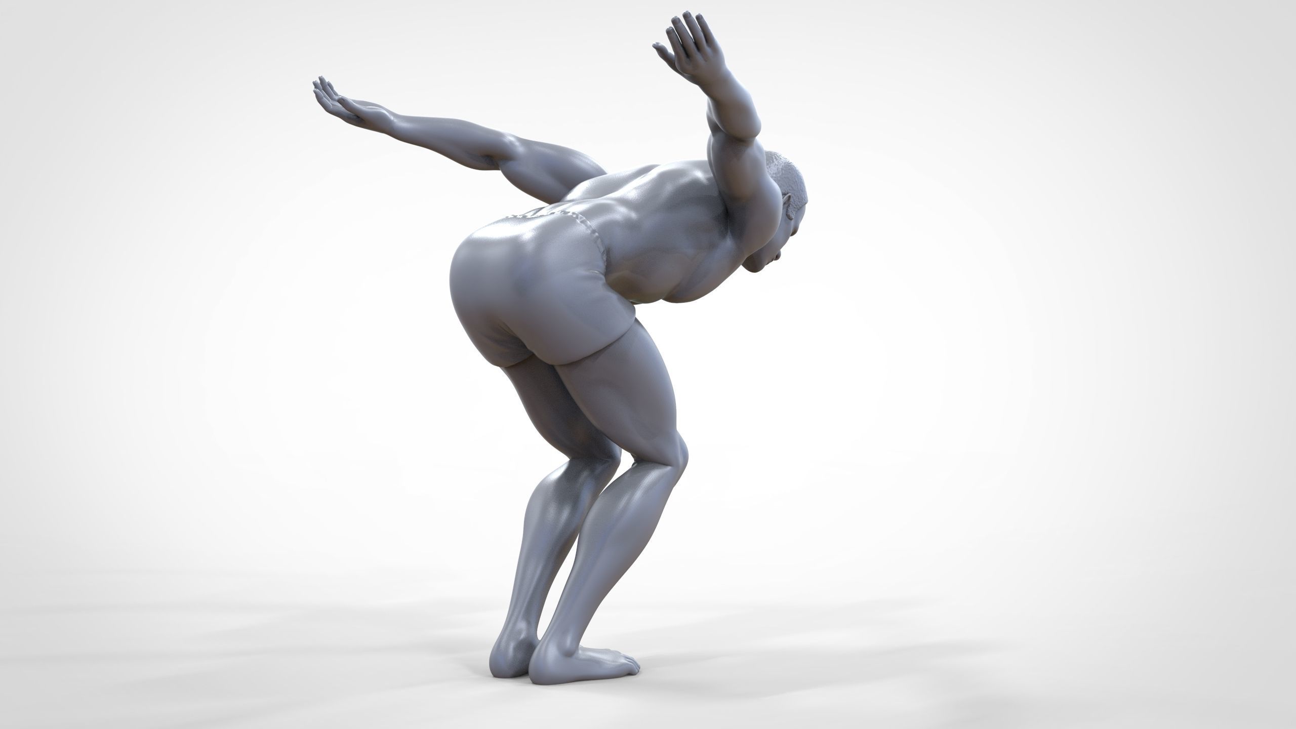 N1 swimmer is diving 3D print model_24