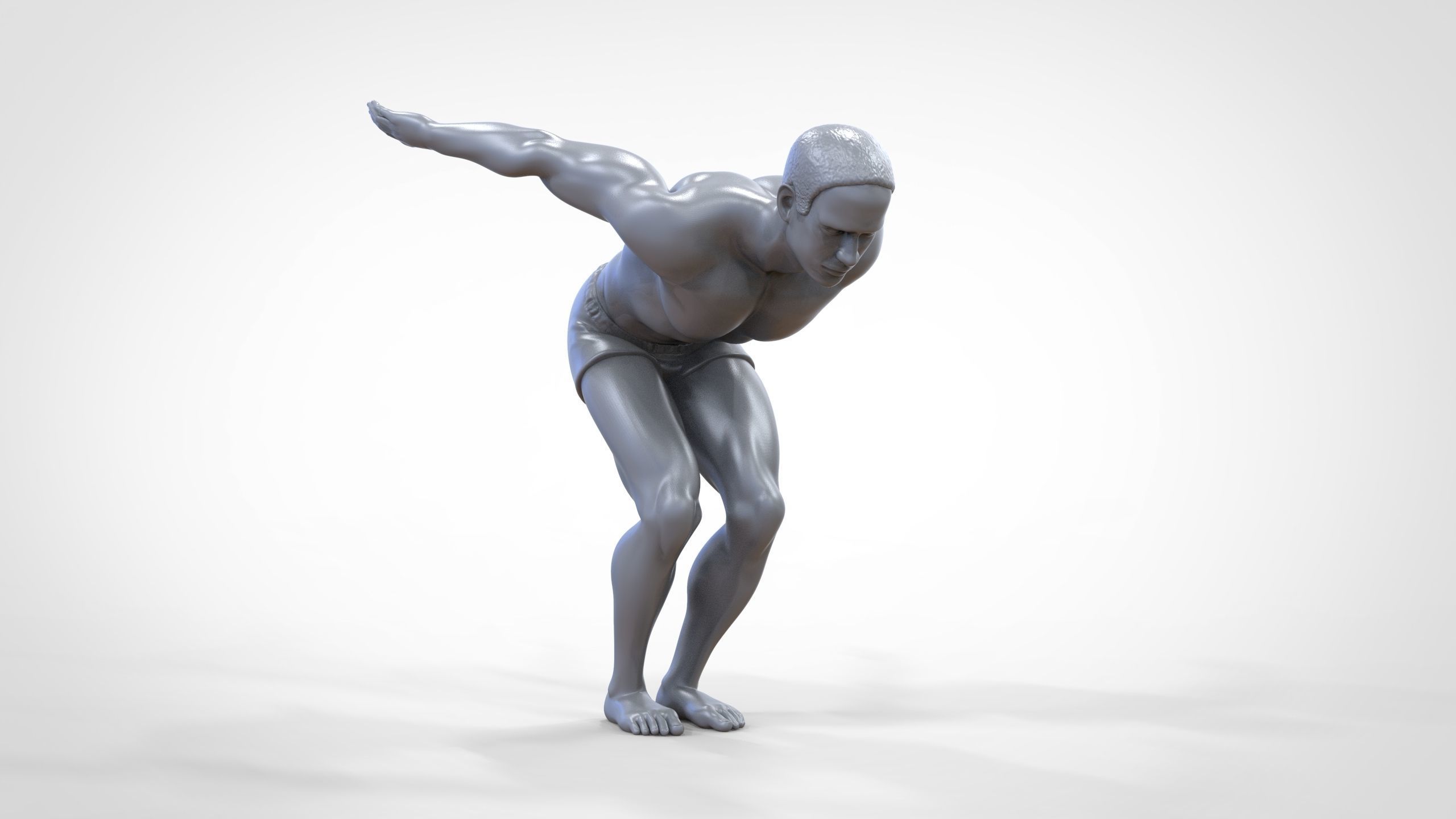 N1 swimmer is diving 3D print model_31