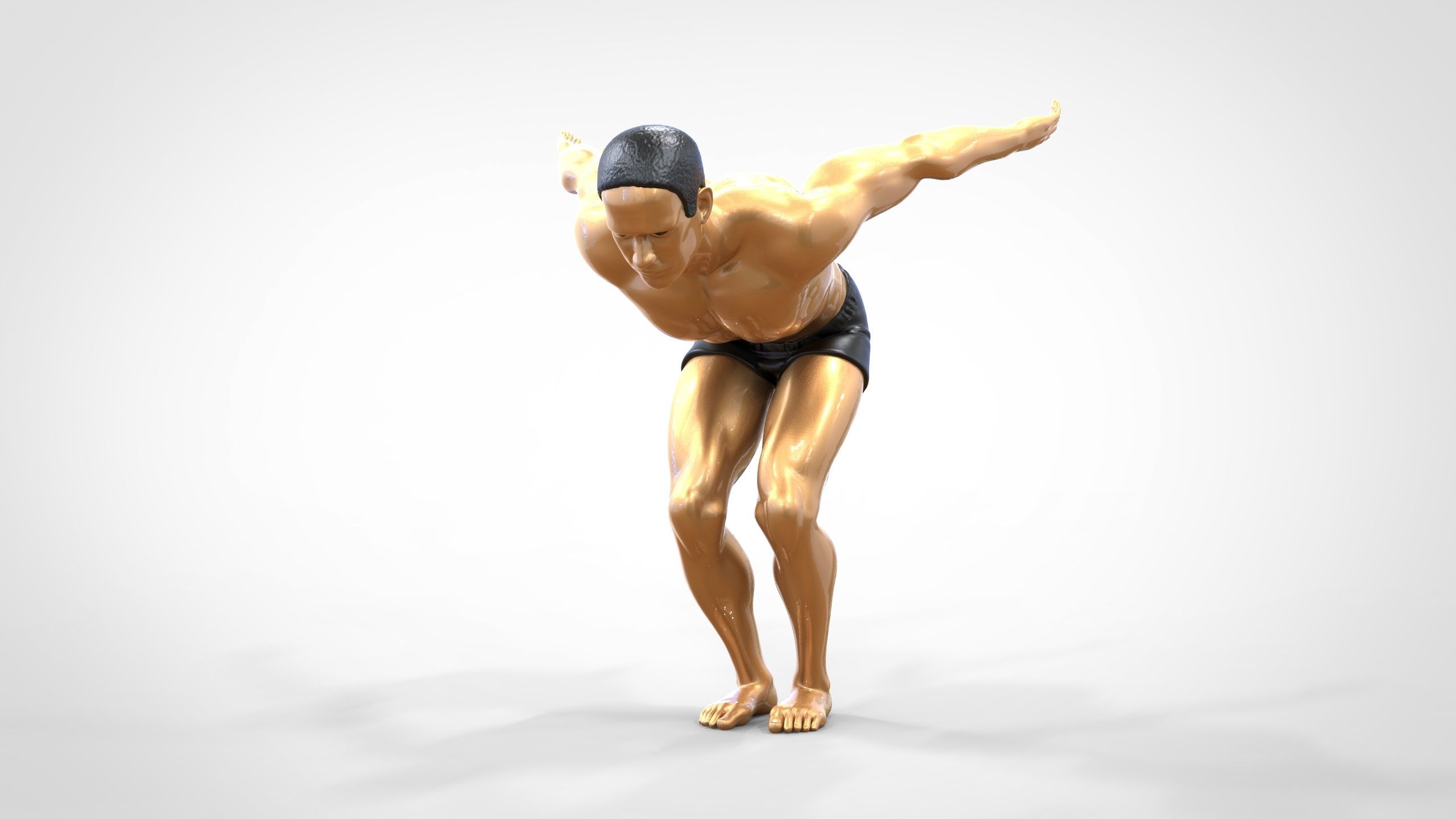 N1 swimmer is diving 3D print model_17