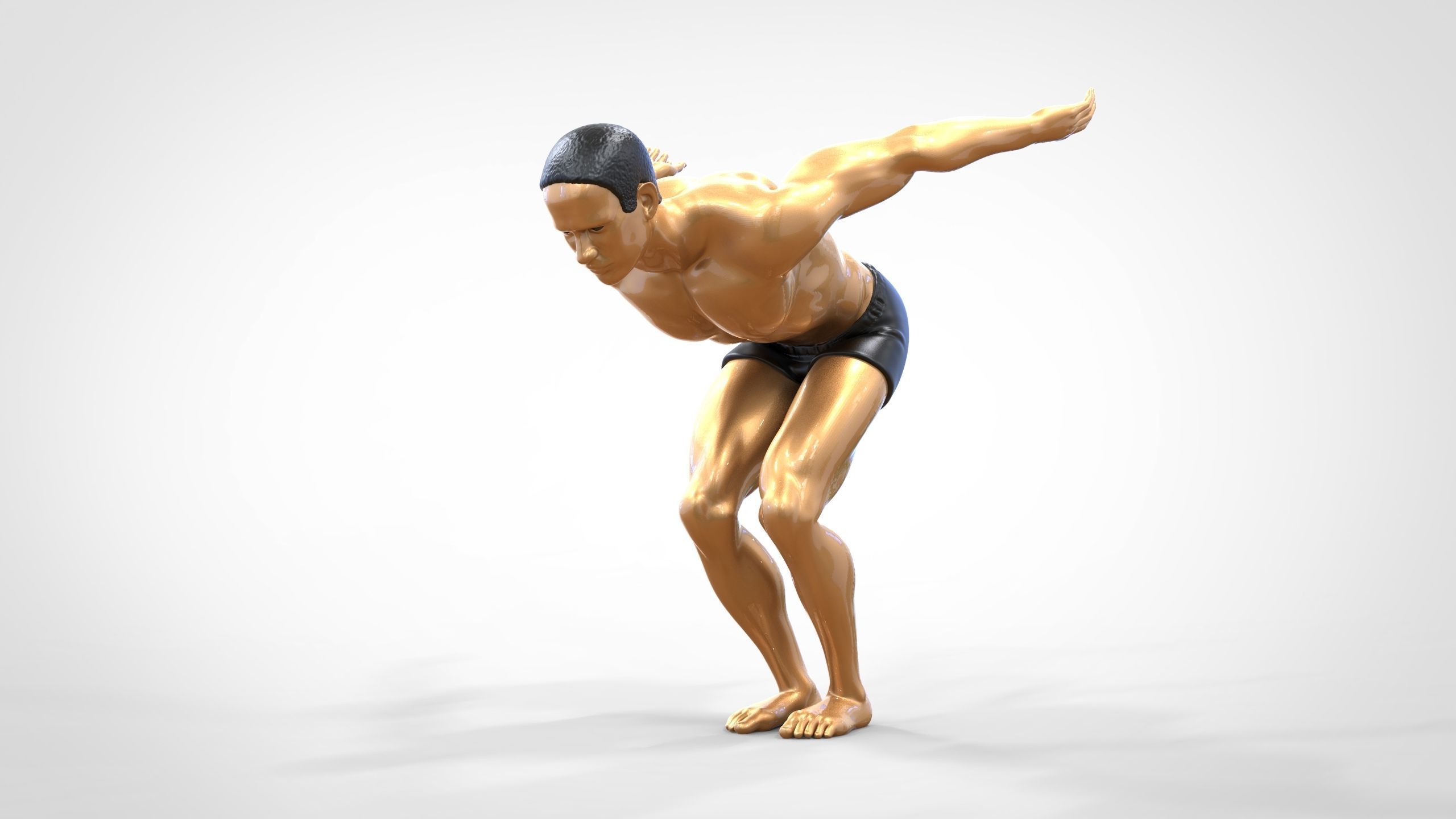 N1 swimmer is diving 3D print model_14