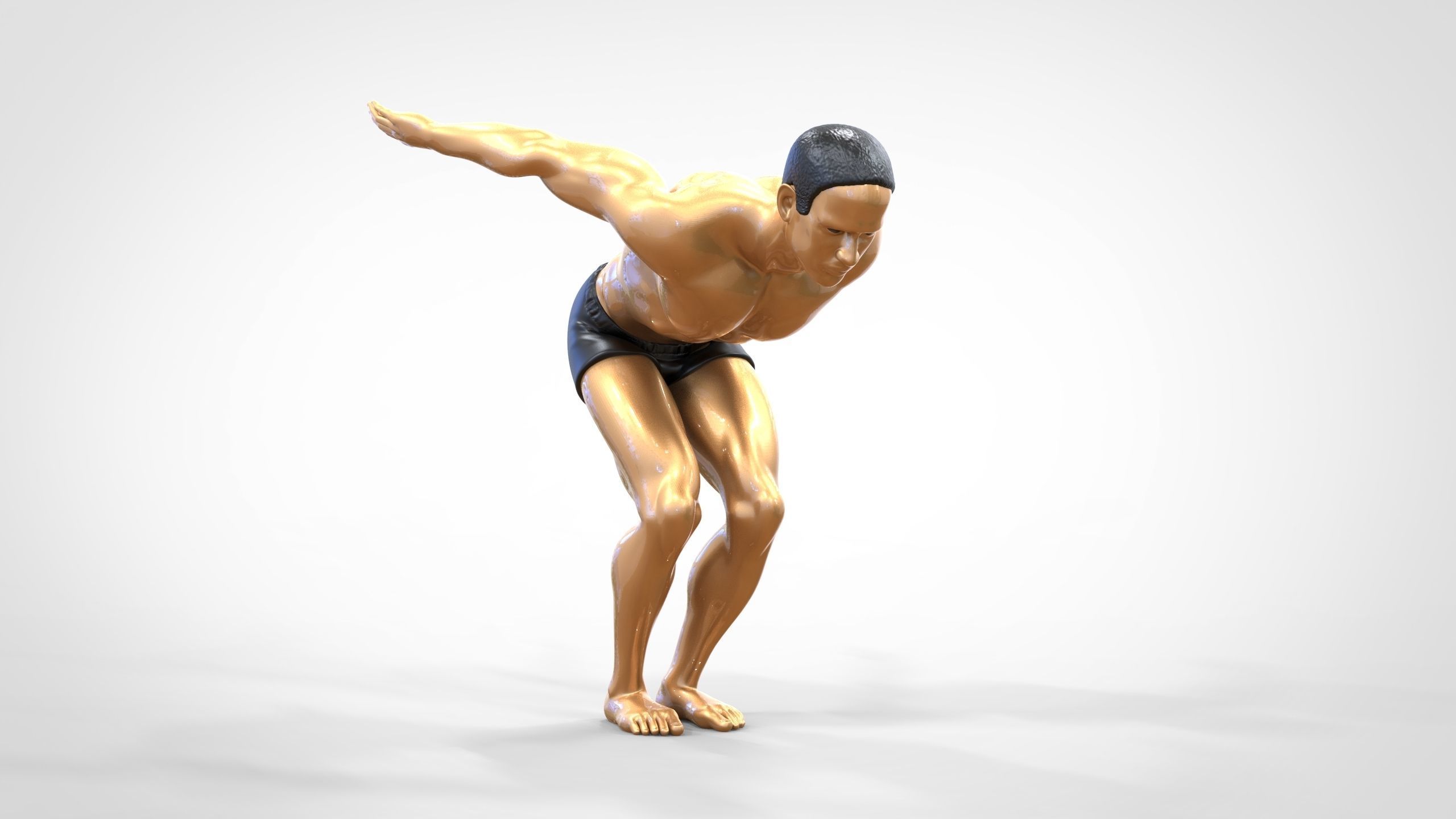 N1 swimmer is diving 3D print model_18