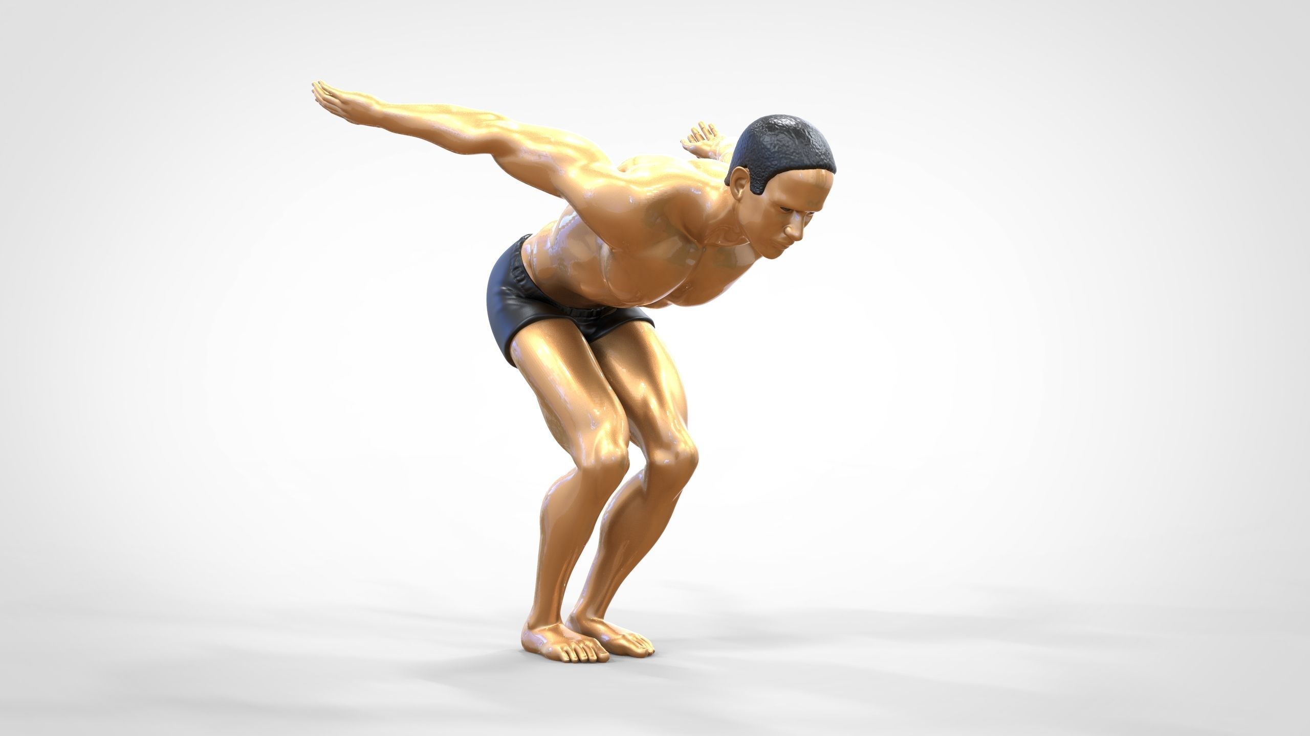 N1 swimmer is diving 3D print model_19