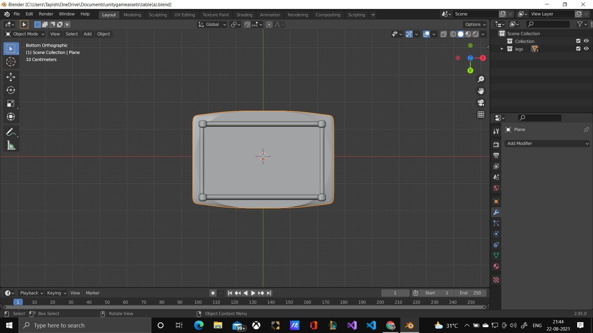 Table Low-poly 3D model_3