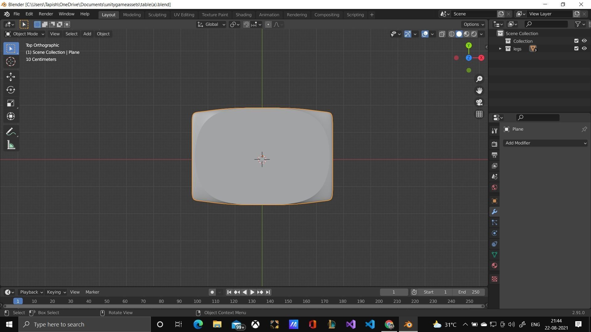 Table Low-poly 3D model_2