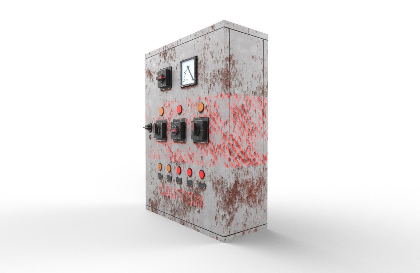 Electrical Control Box m3 Low-poly 3D model_21