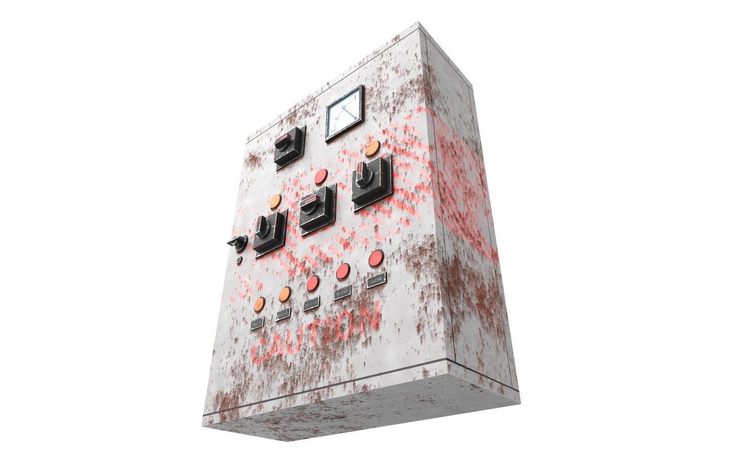 Electrical Control Box m3 Low-poly 3D model_13