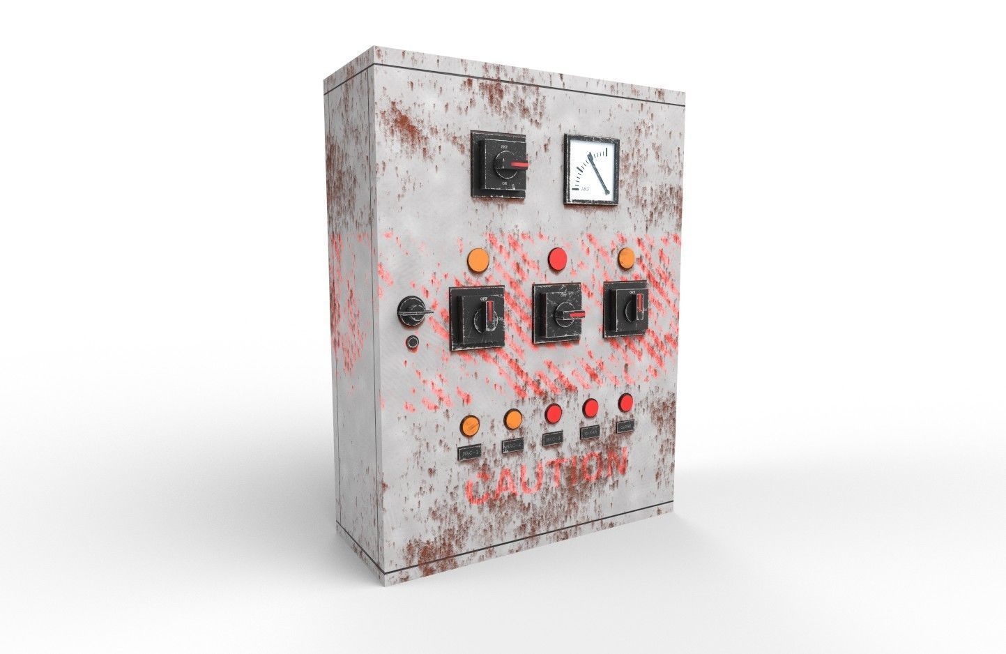 Electrical Control Box m3 Low-poly 3D model_2