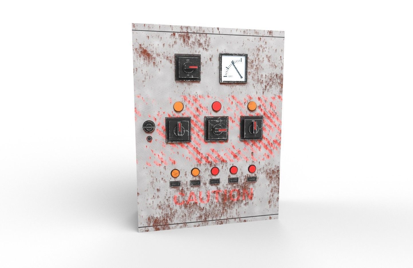 Electrical Control Box m3 Low-poly 3D model_24