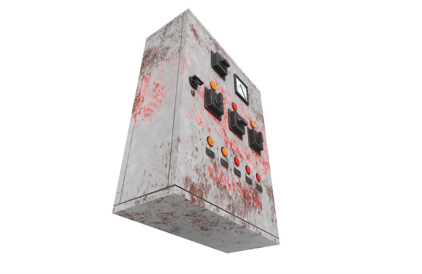 Electrical Control Box m3 Low-poly 3D model_11