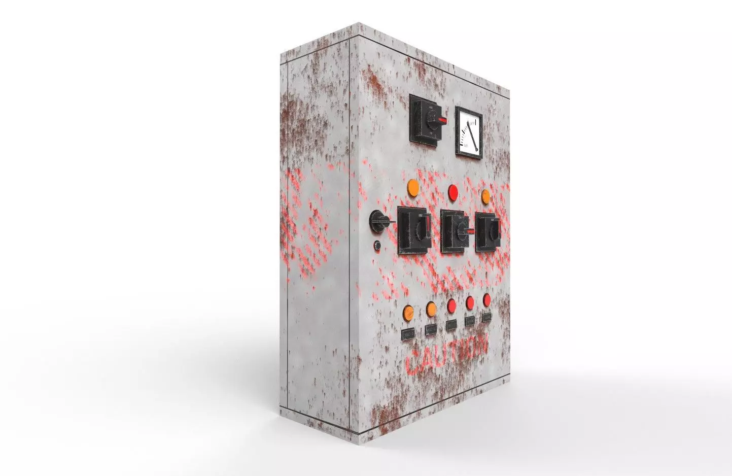 Electrical Control Box m3 Low-poly 3D model_0