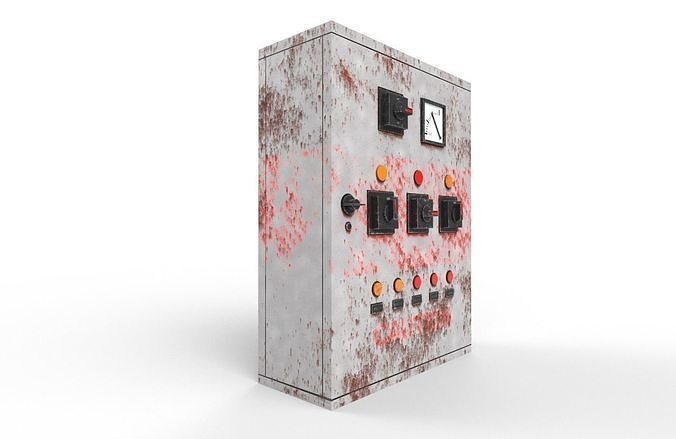 Electrical Control Box m3 Low-poly 3D model