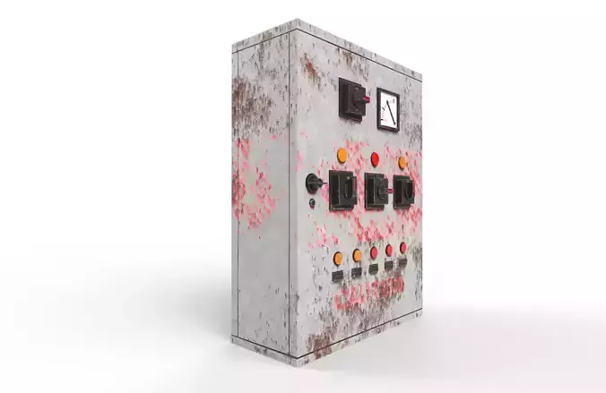 Electrical Control Box m3 Low-poly 3D model