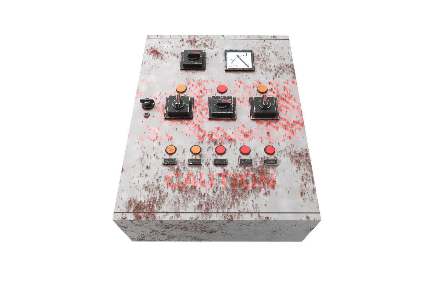 Electrical Control Box m3 Low-poly 3D model_27