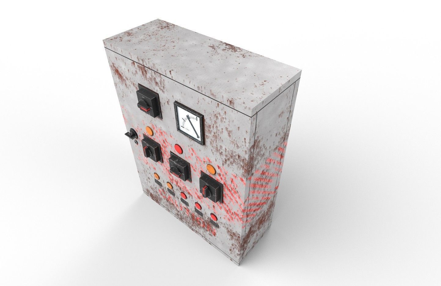 Electrical Control Box m3 Low-poly 3D model_10