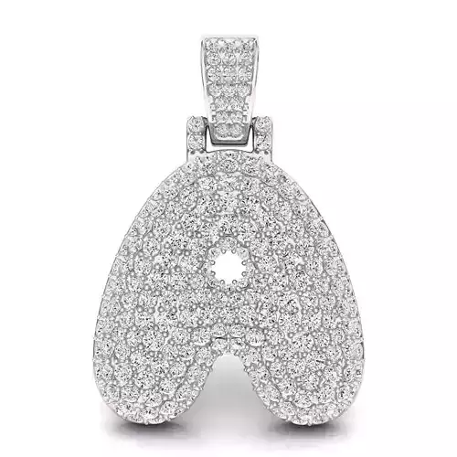 Bubble A Initial Pendant 3D print model