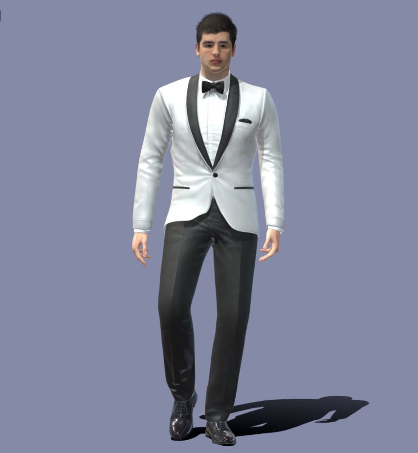 rigged elegant man 3D model_2