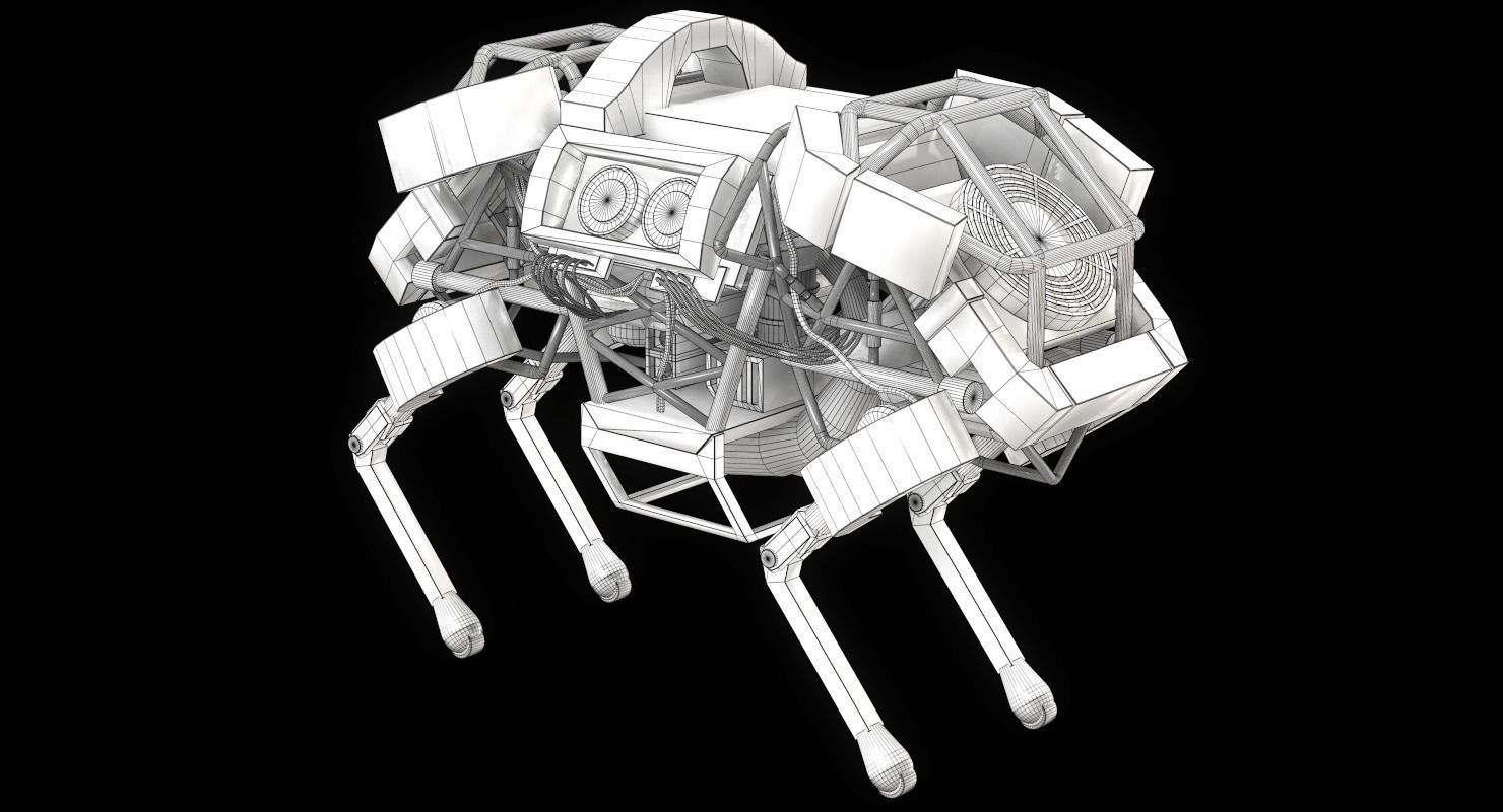 WildCat Robot Boston Dynamics Low-poly 3D model_16