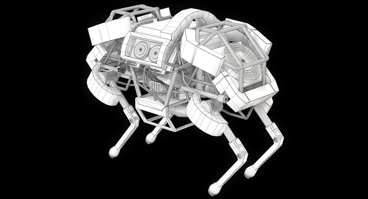 WildCat Robot Boston Dynamics Low-poly 3D model_14