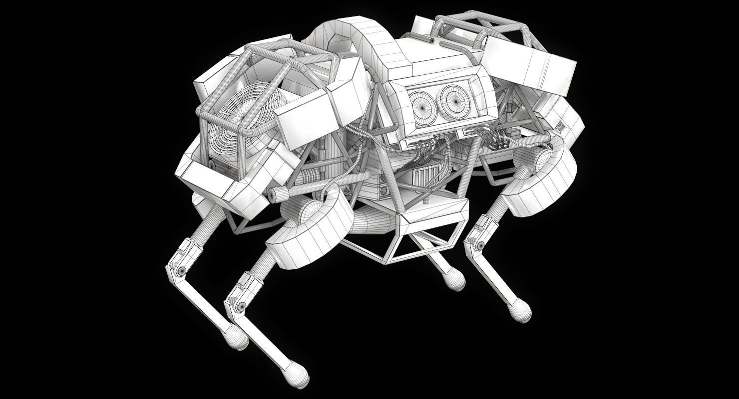 WildCat Robot Boston Dynamics Low-poly 3D model_15