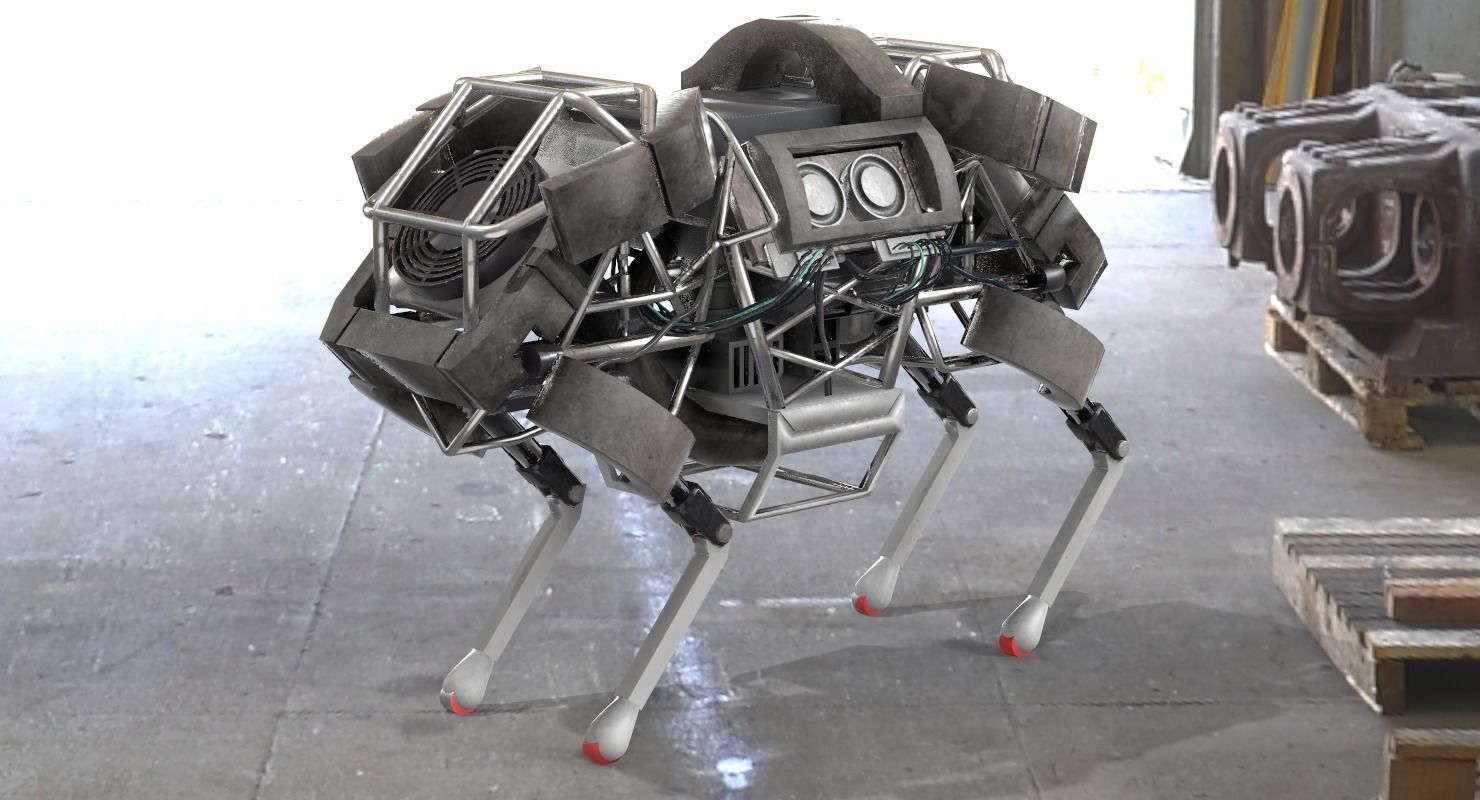 WildCat Robot Boston Dynamics Low-poly 3D model_1