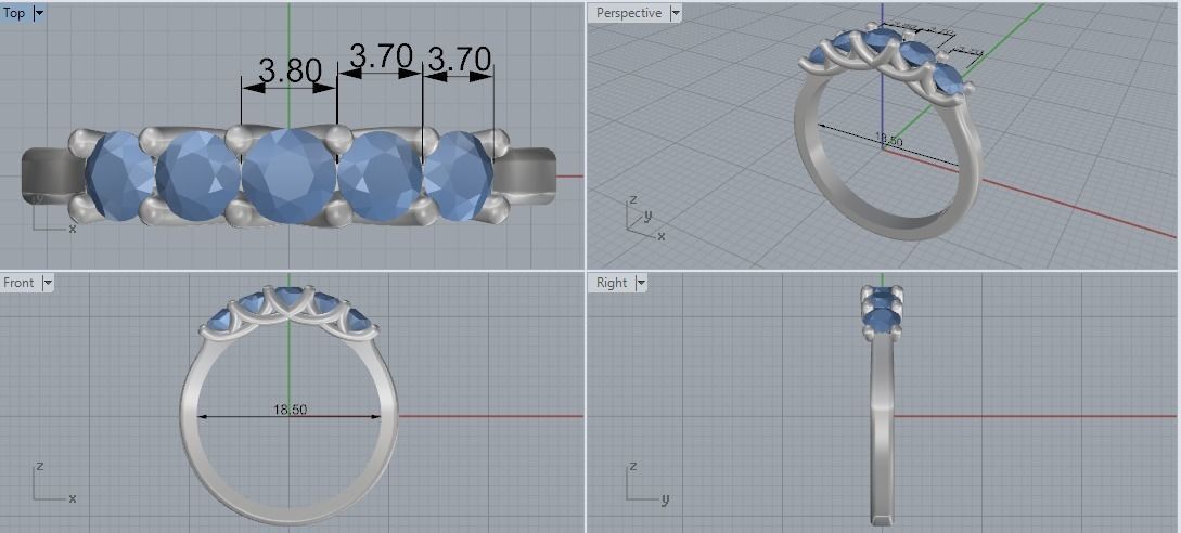 Beautiful ring 3D print model_4