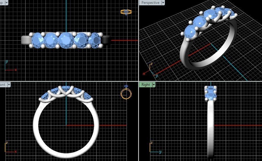 Beautiful ring 3D print model_3