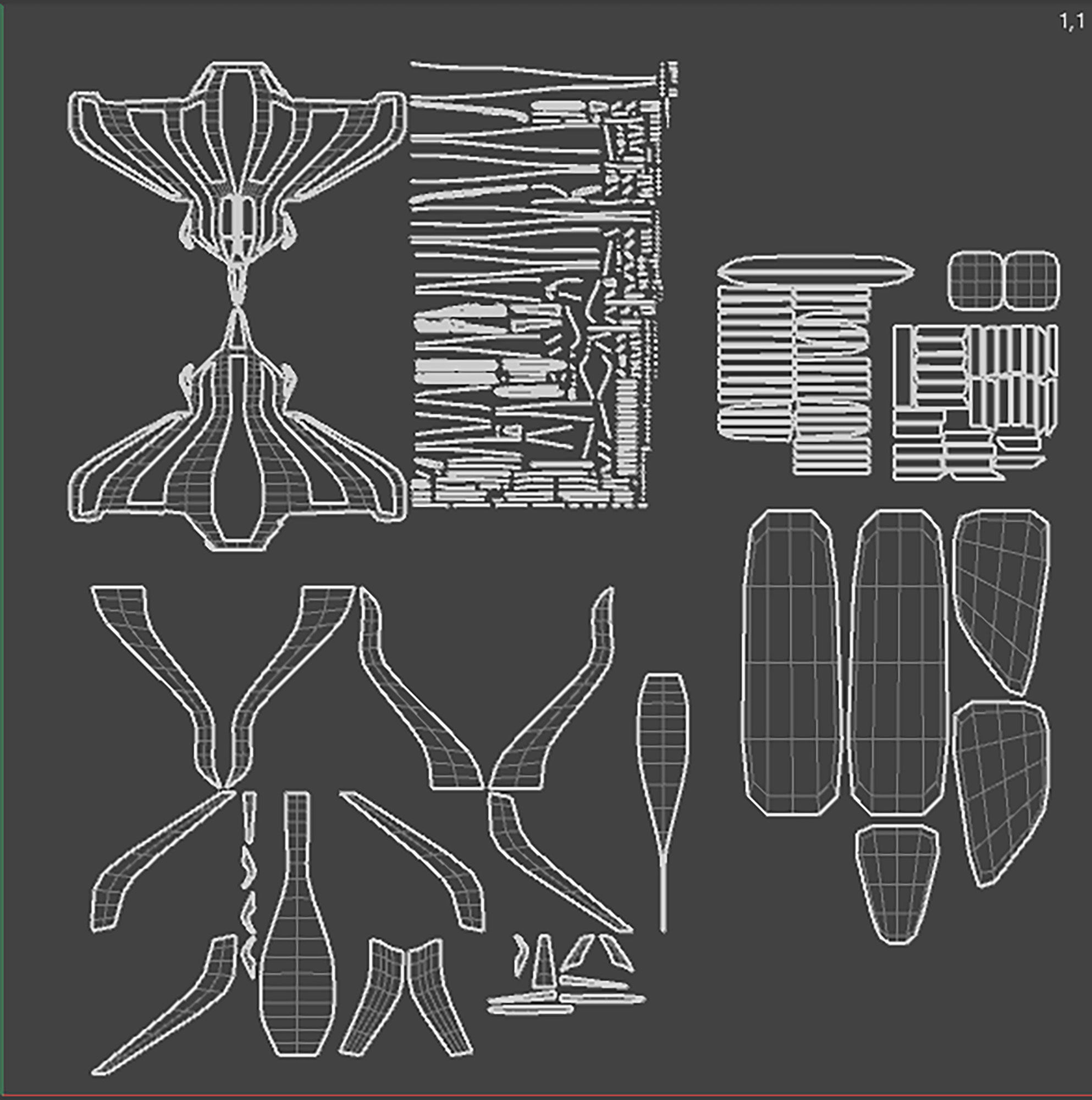 space mosquito A 2 Low-poly 3D model_20