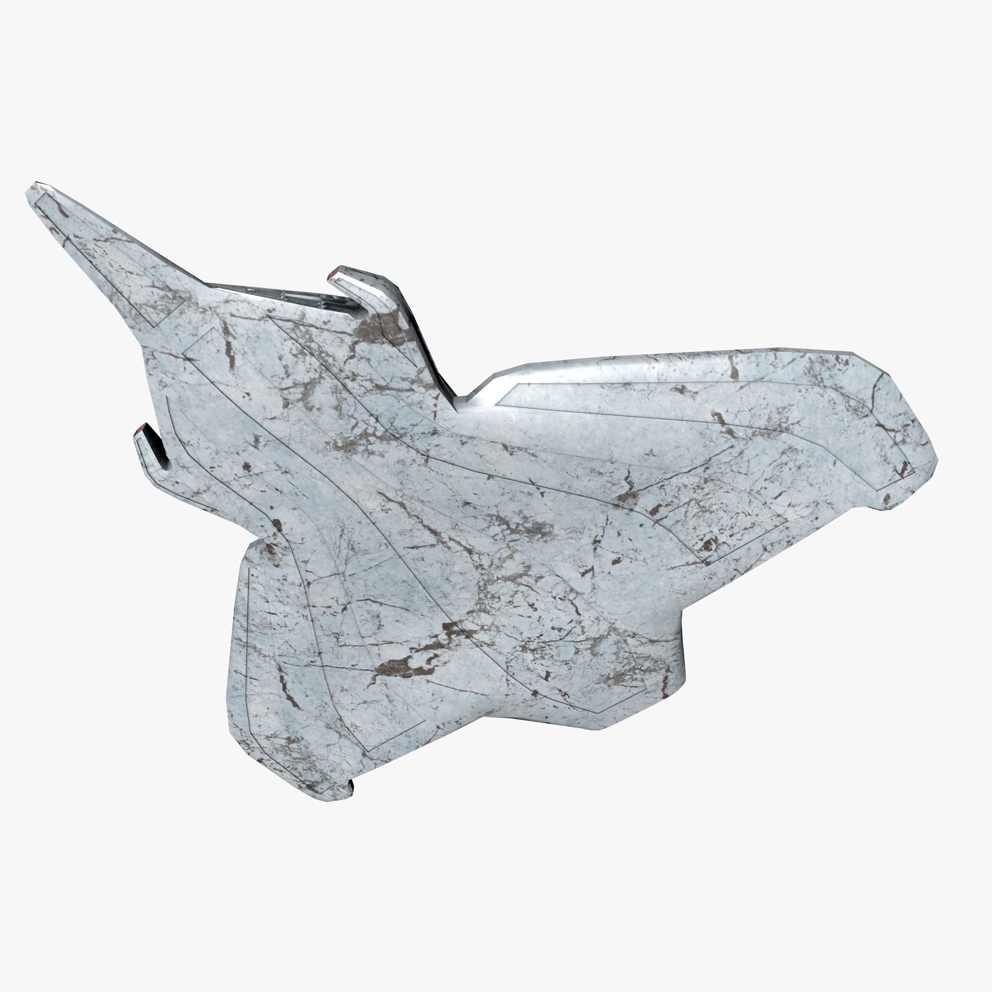 space mosquito A 2 Low-poly 3D model_8