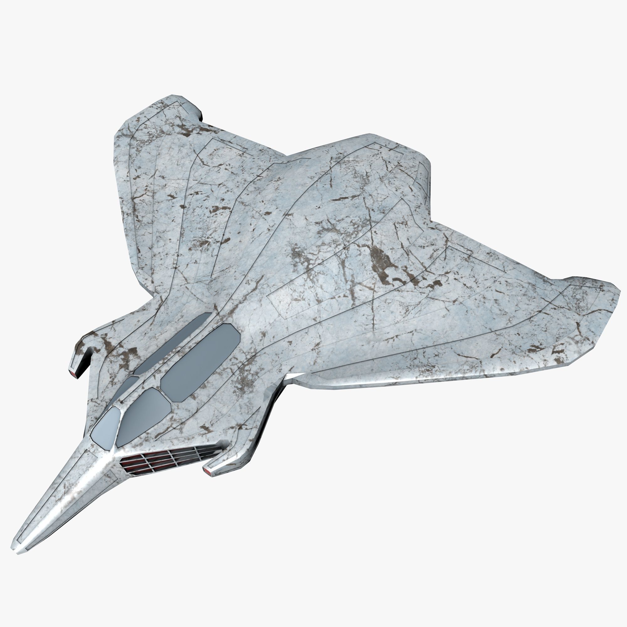 space mosquito A 2 Low-poly 3D model_7