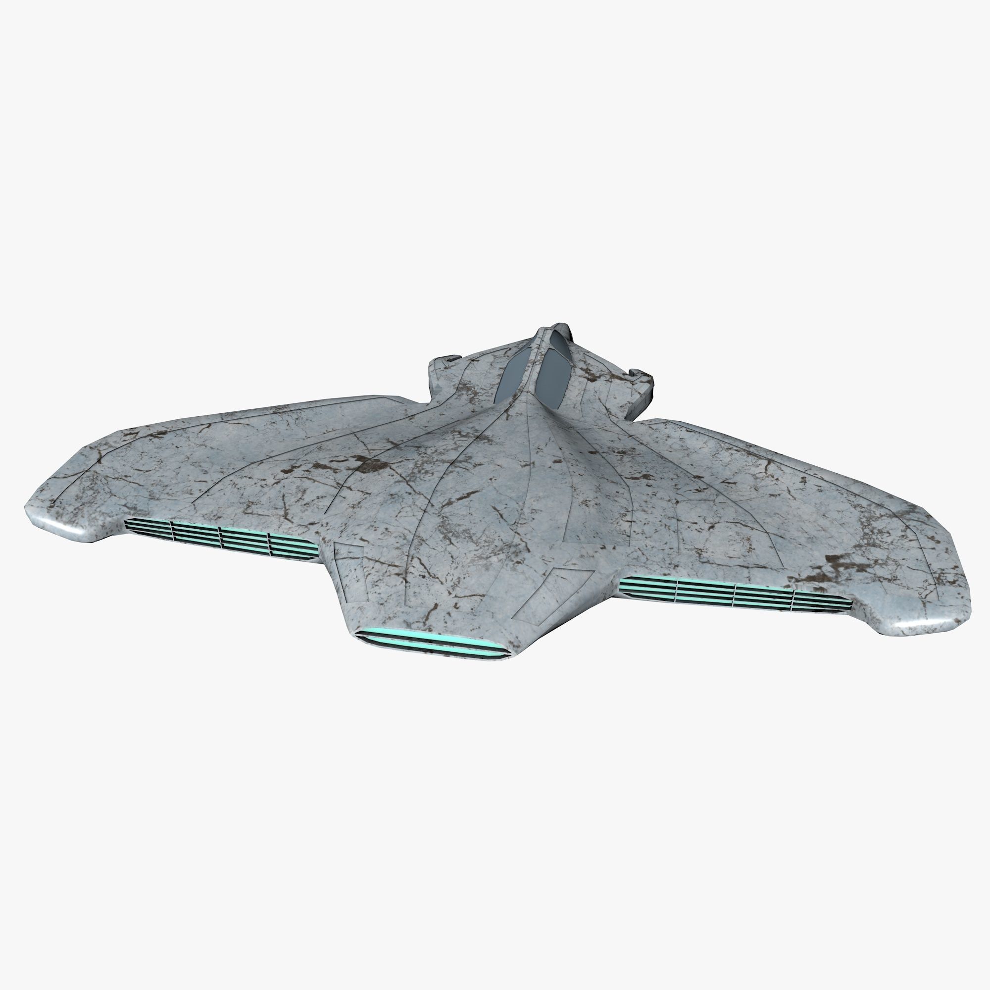 space mosquito A 2 Low-poly 3D model_3