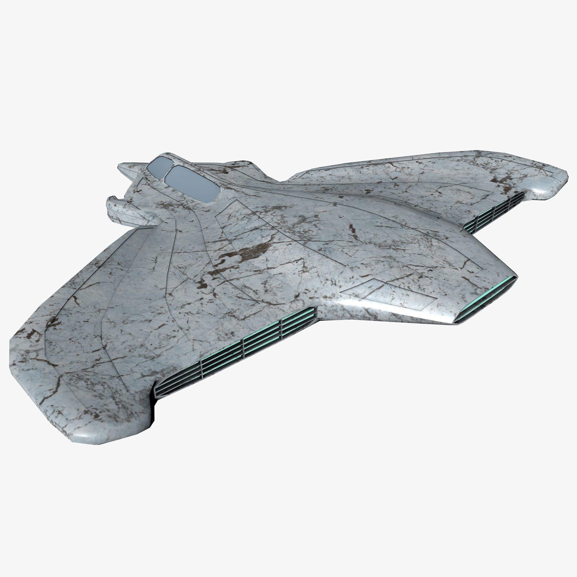 space mosquito A 2 Low-poly 3D model_2