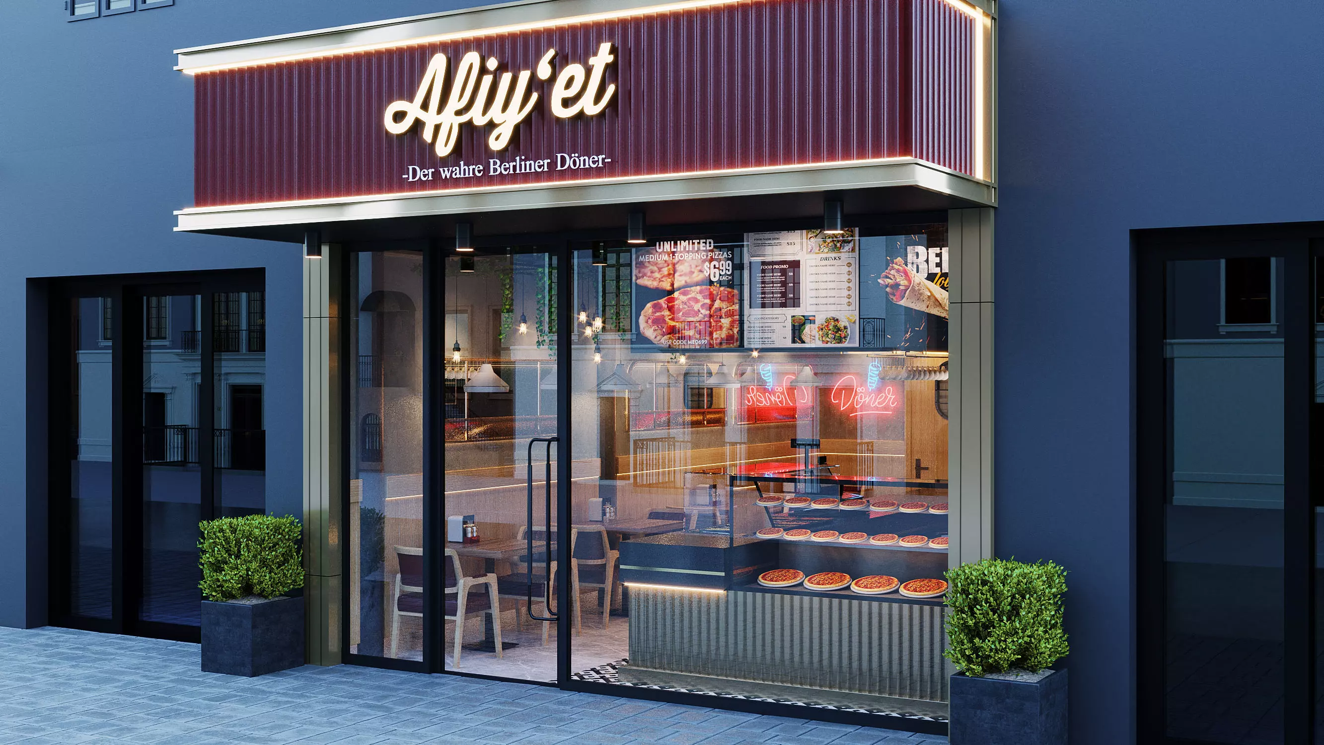 Kebab Restaurant 3D model_0