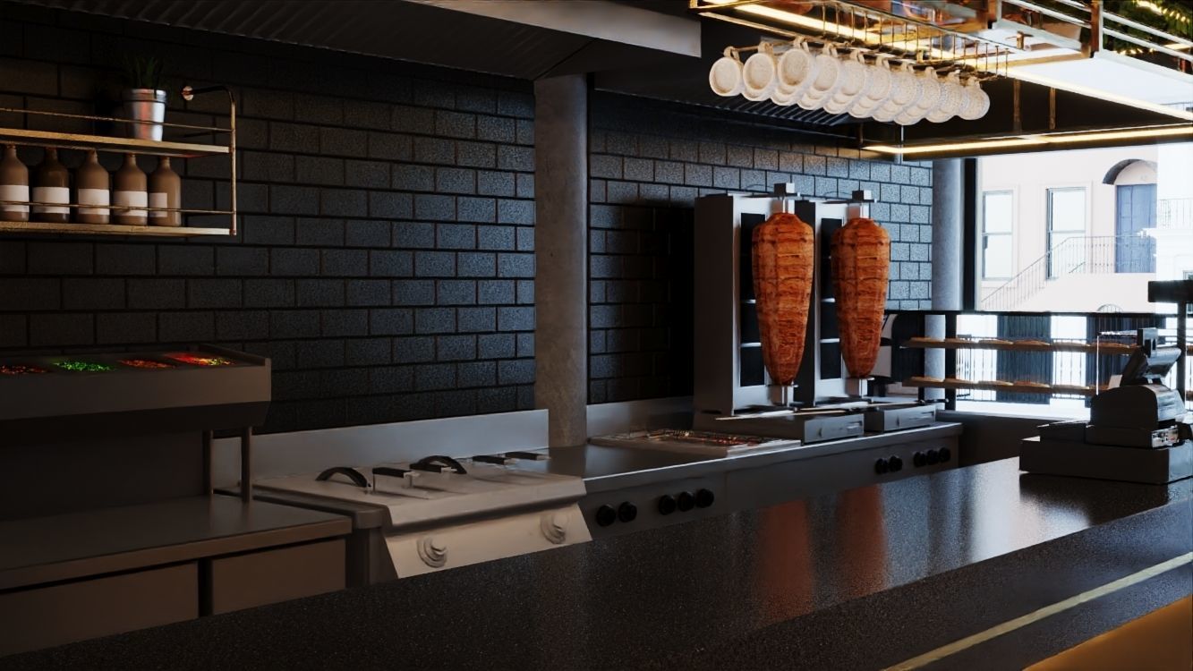 Kebab Restaurant 3D model_10