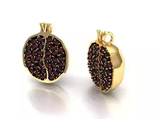 garnet pendant 3D print model