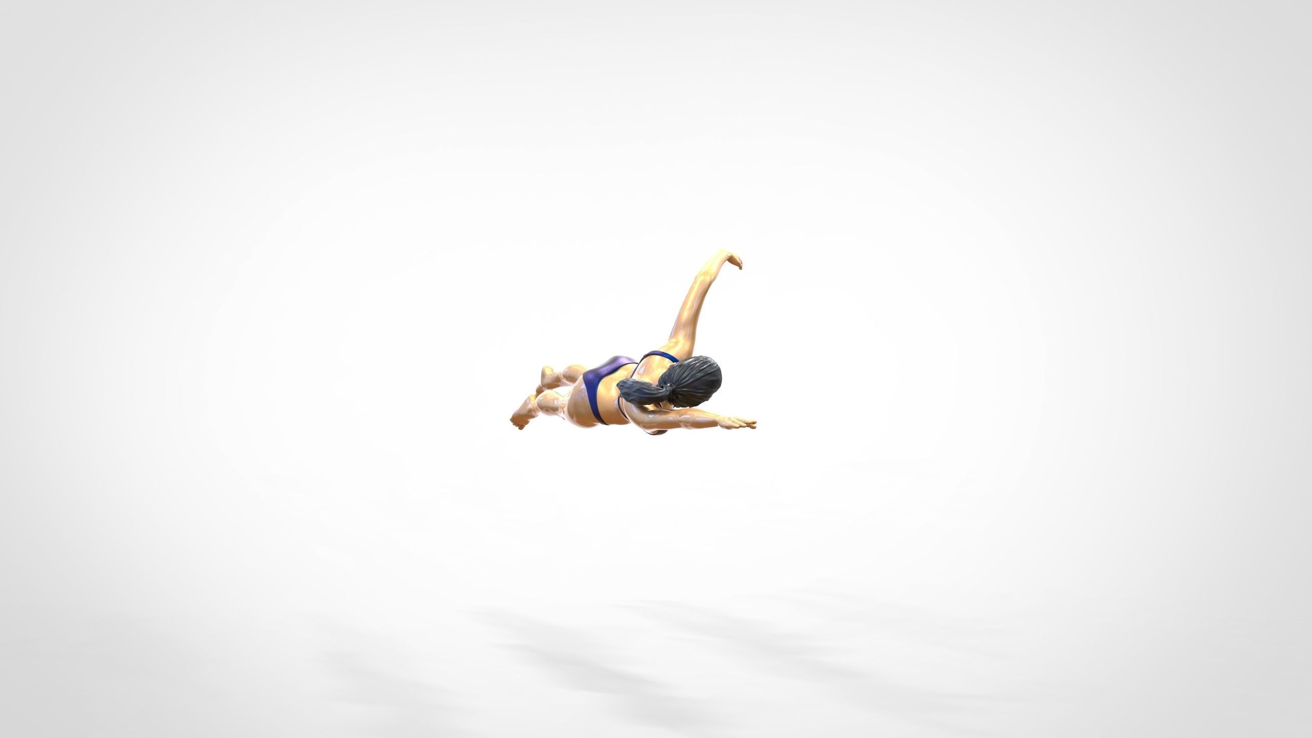 N2 swimmer do freestyle stroke 3D print model_18