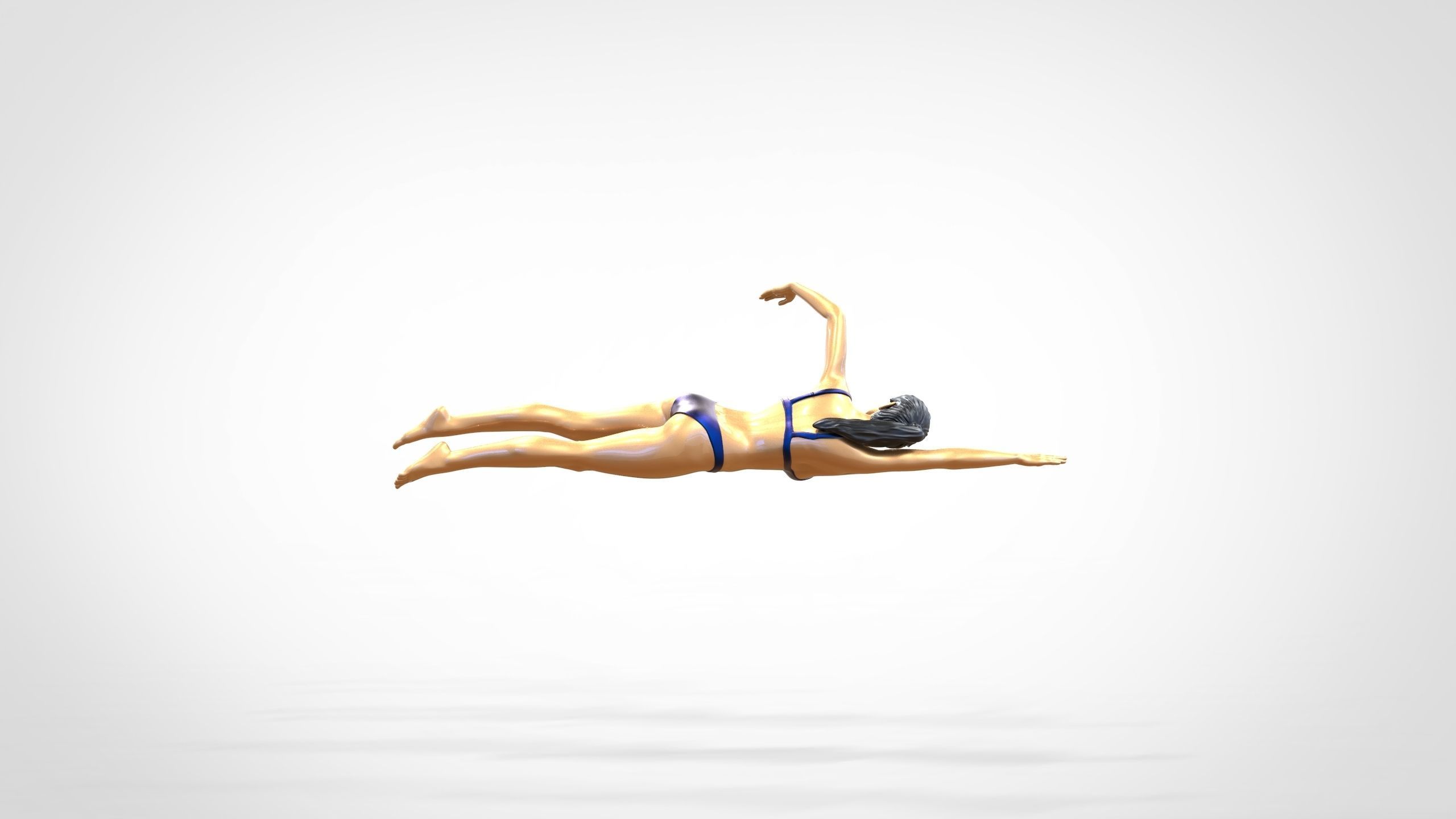 N2 swimmer do freestyle stroke 3D print model_5