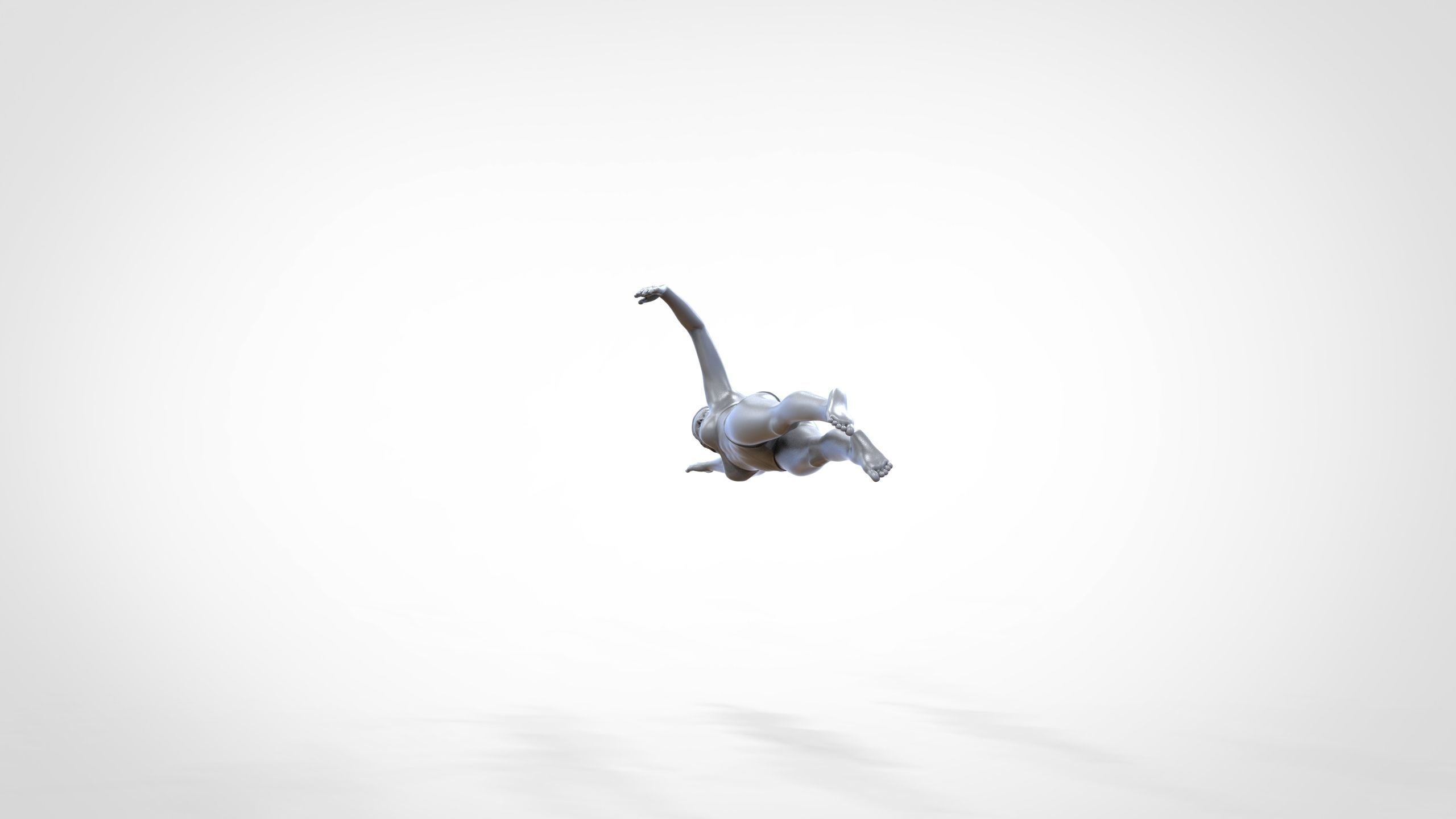 N2 swimmer do freestyle stroke 3D print model_32